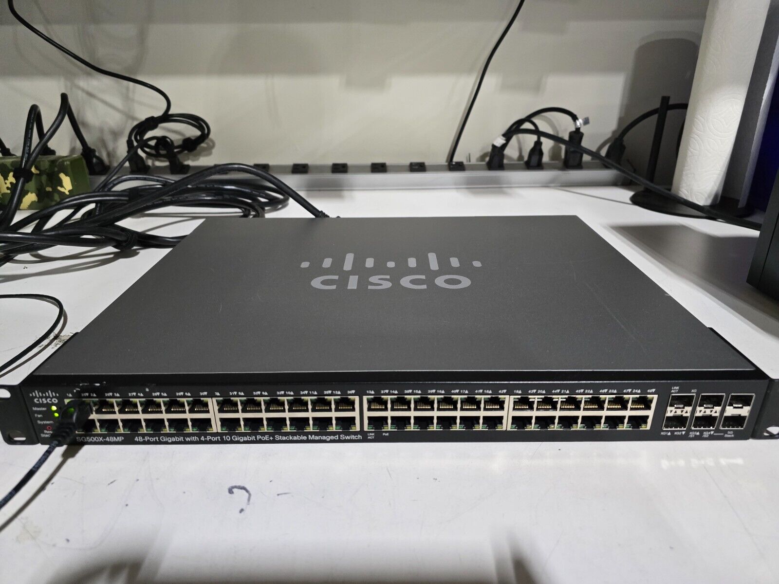 Cisco SG500X-48MP-K9 48-Port Gigabit Ethernet Stackable Managed Switch - Tested