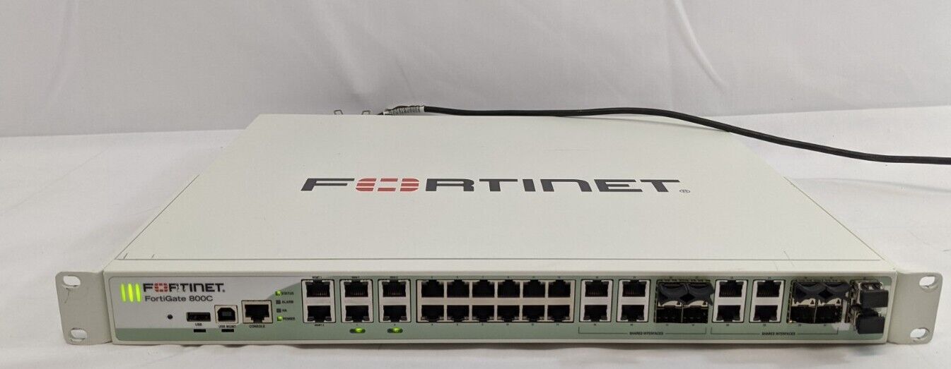 Fortinet FortiGate 800C FireWall Accelerated Security Appliance With Power Cord