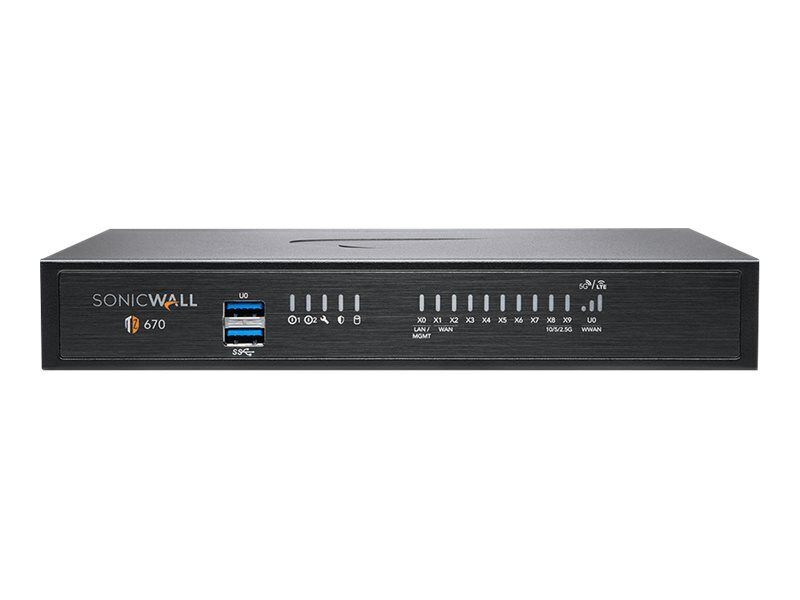 SonicWall TZ670 Network Security/Firewall Appliance (02-ssc-2837) (02ssc2837)