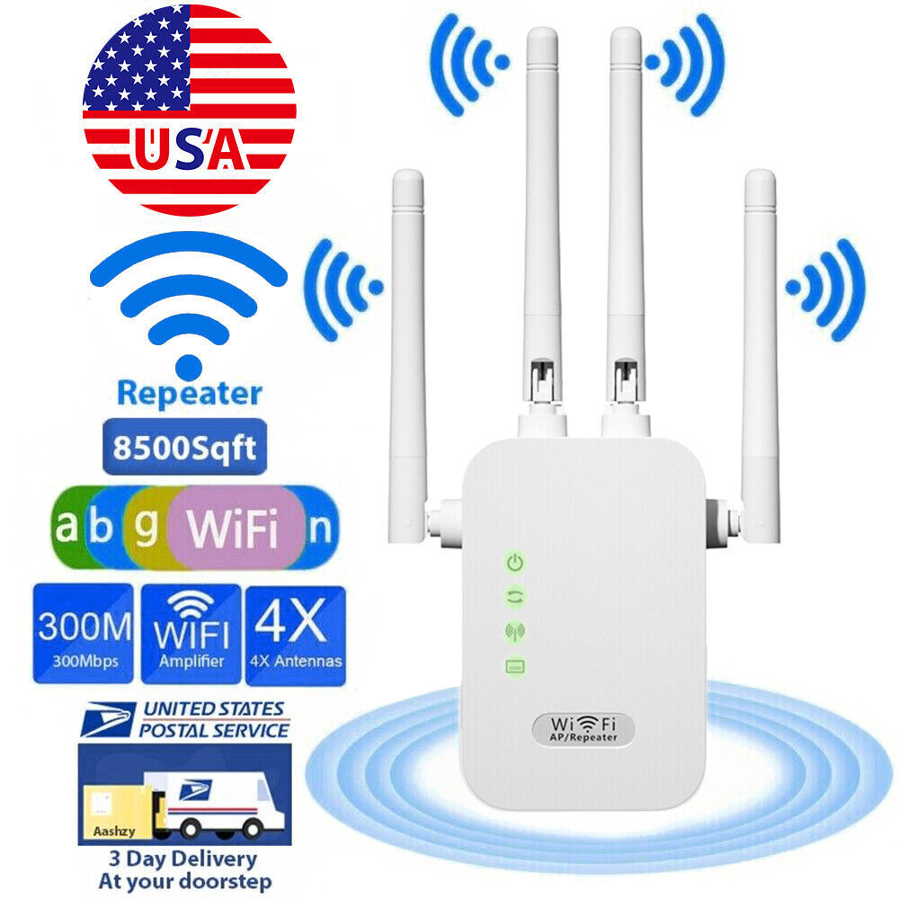 WiFi Range Extender Repeater 300Mbps Wireless Amplifier Router Signal Booster