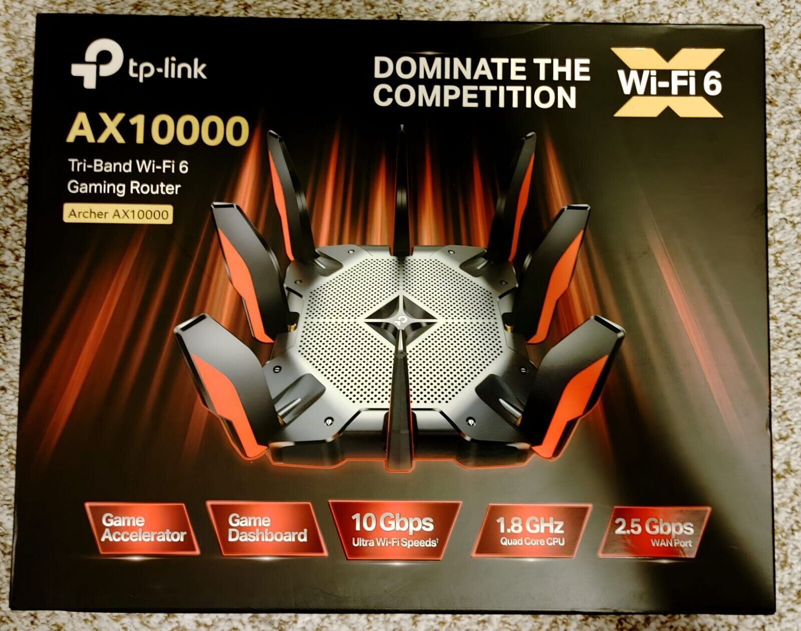 TP-Link Next-Gen Archer AX10000 Tri-Band Fast 2.5 WAN Wi-Fi 6 Gaming Router