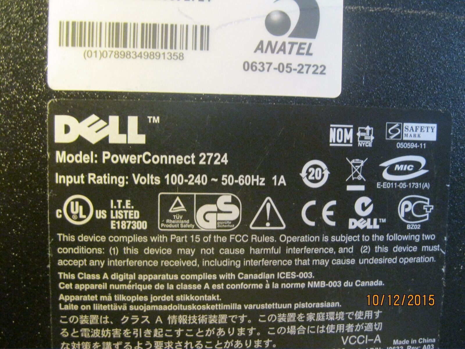 Dell PowerConnect 2724 24-Port Gigabit Managed Switch Rack Mount 24PRT, 2724, R