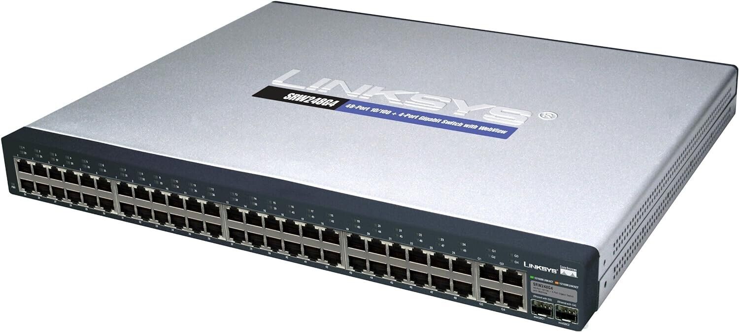 Cisco Linksys COMMERICAL  48 Port 10/100 + 4 Port Gigabit  &  WEBVIEW ETHERNET
