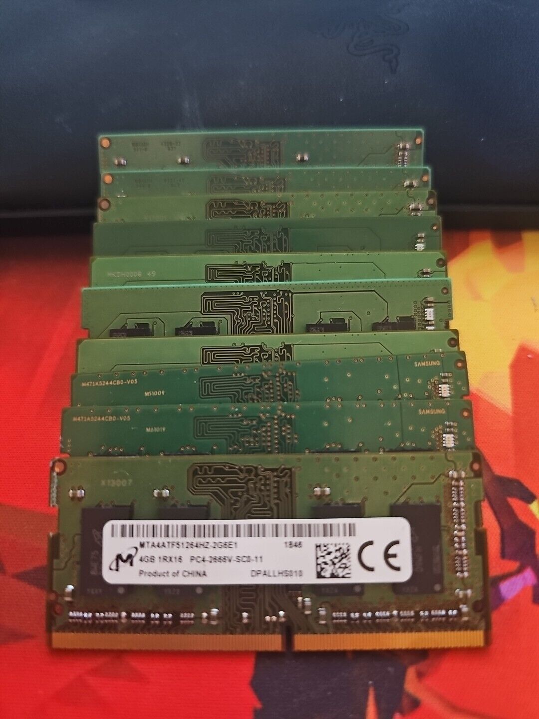 Lot of 10 4GB DDR4 PC4 SODIMM RAM