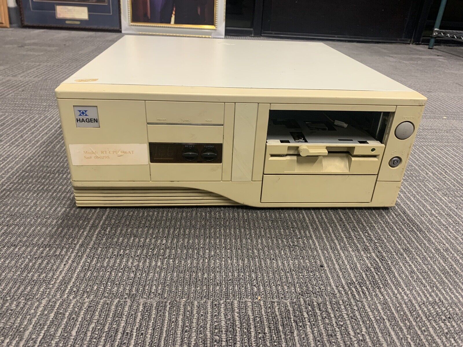 Vintage 486 Era Baby AT Computer Desktop Case with MHz LCD + 5.25 Floppy + PSU