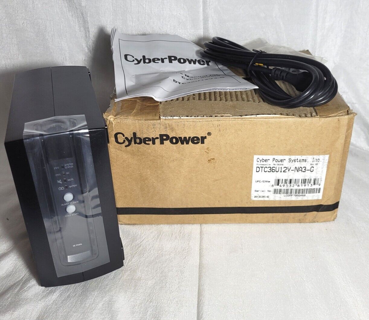 Cyber Power Indoor CyberShield FTTx UPS for Telecom DTC36U12V-NA3-G