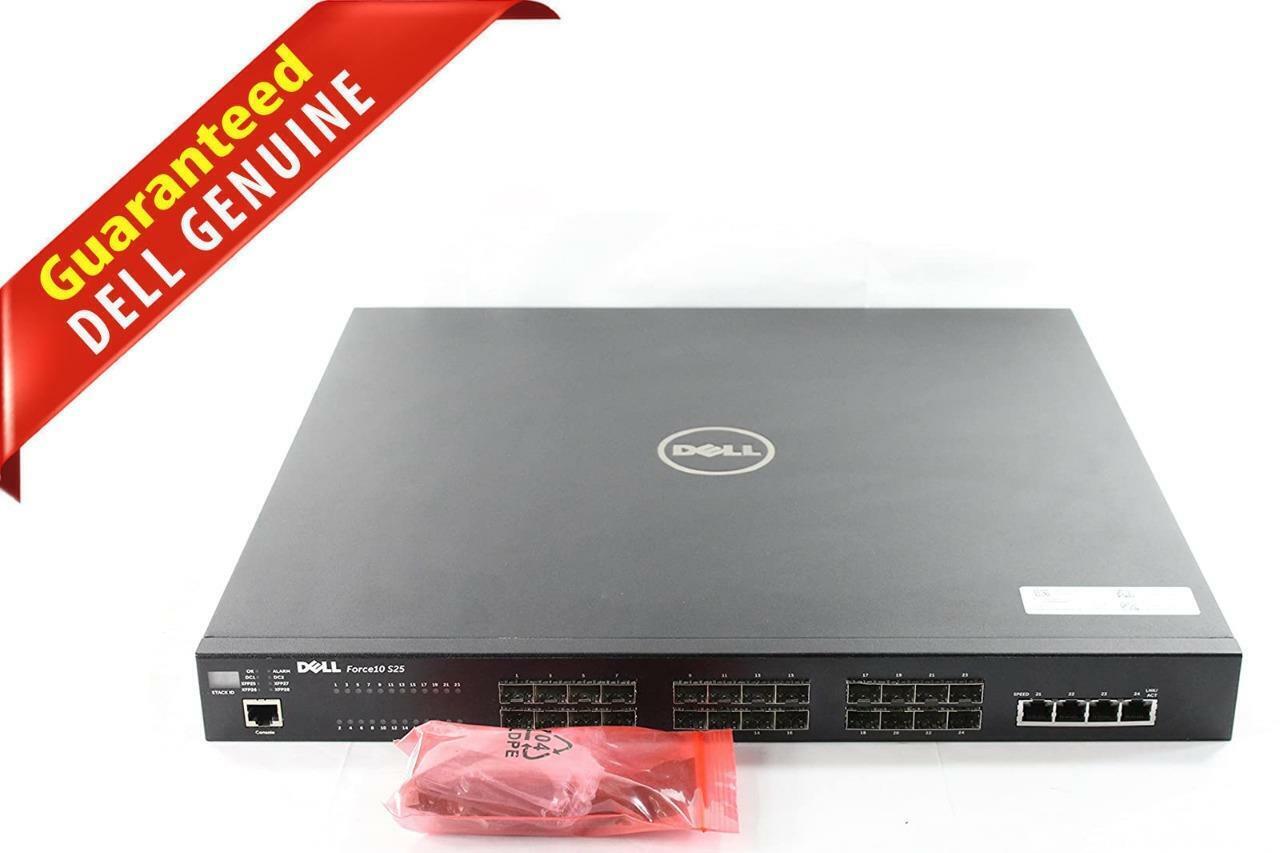 DELL FORCE10 S25-01-GE-24P-DC-2, with Rack ears 24port SFP Switch POWER SUPLLY