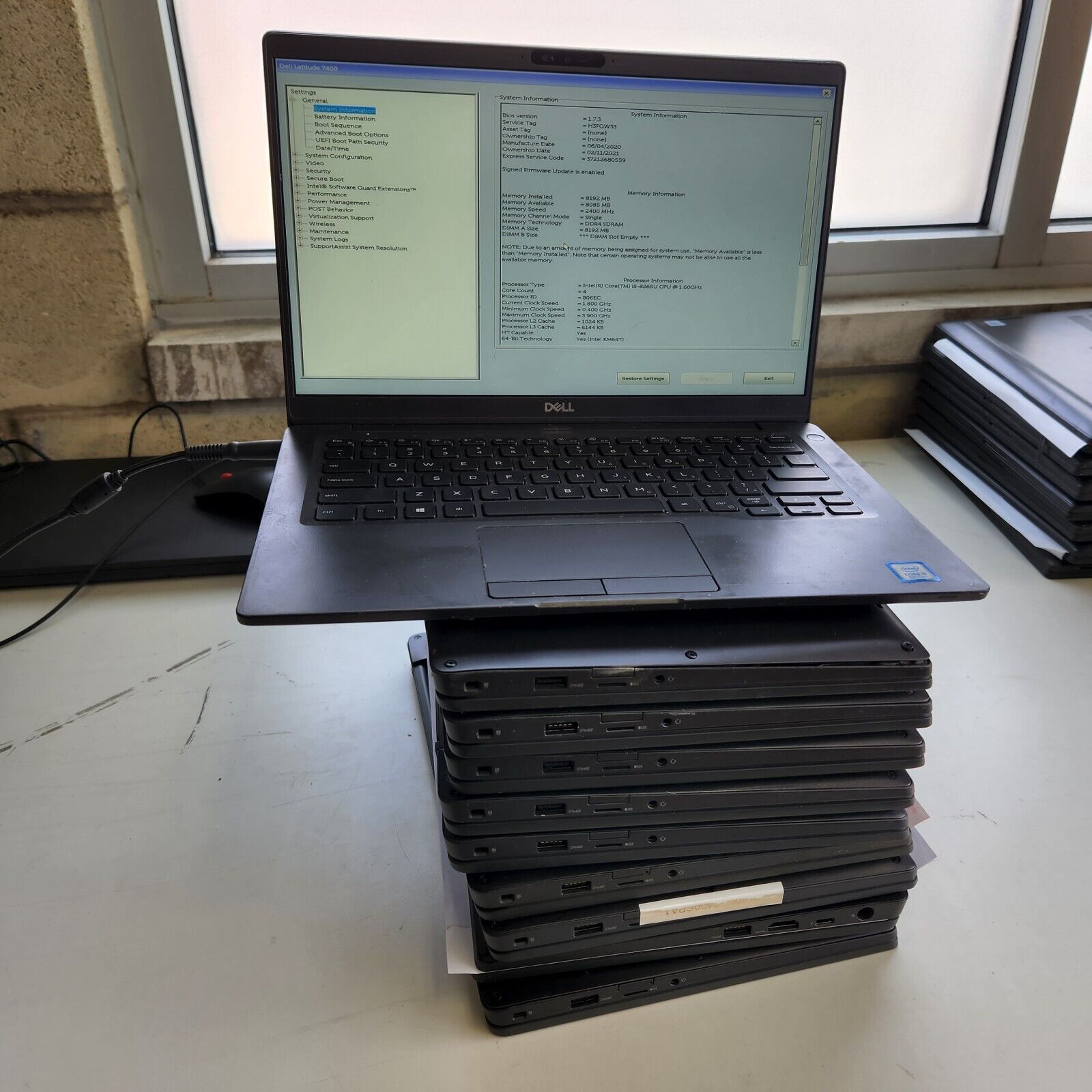 Lot of 10 Dell Latitude 7400 8GB RAM i5 8th Gen. **For Parts or Repairs**