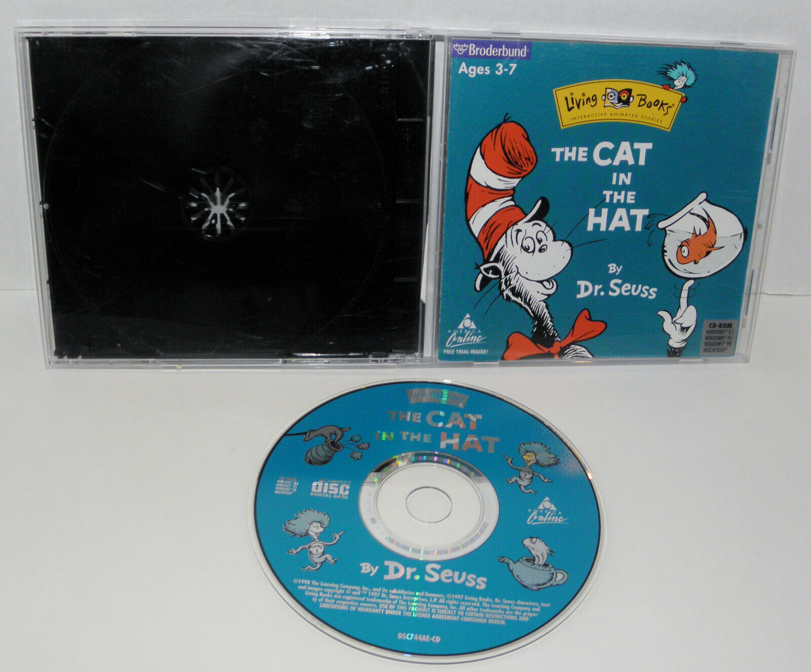 The Cat in the Hat for PC, Mac 1998 kids living books 