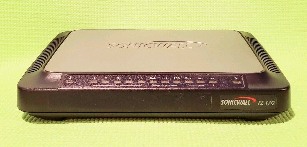 Sonicwall TZ170 APL11-029 01-SSC-5822 Unrestricted 10/100 Node Firewall with BOX