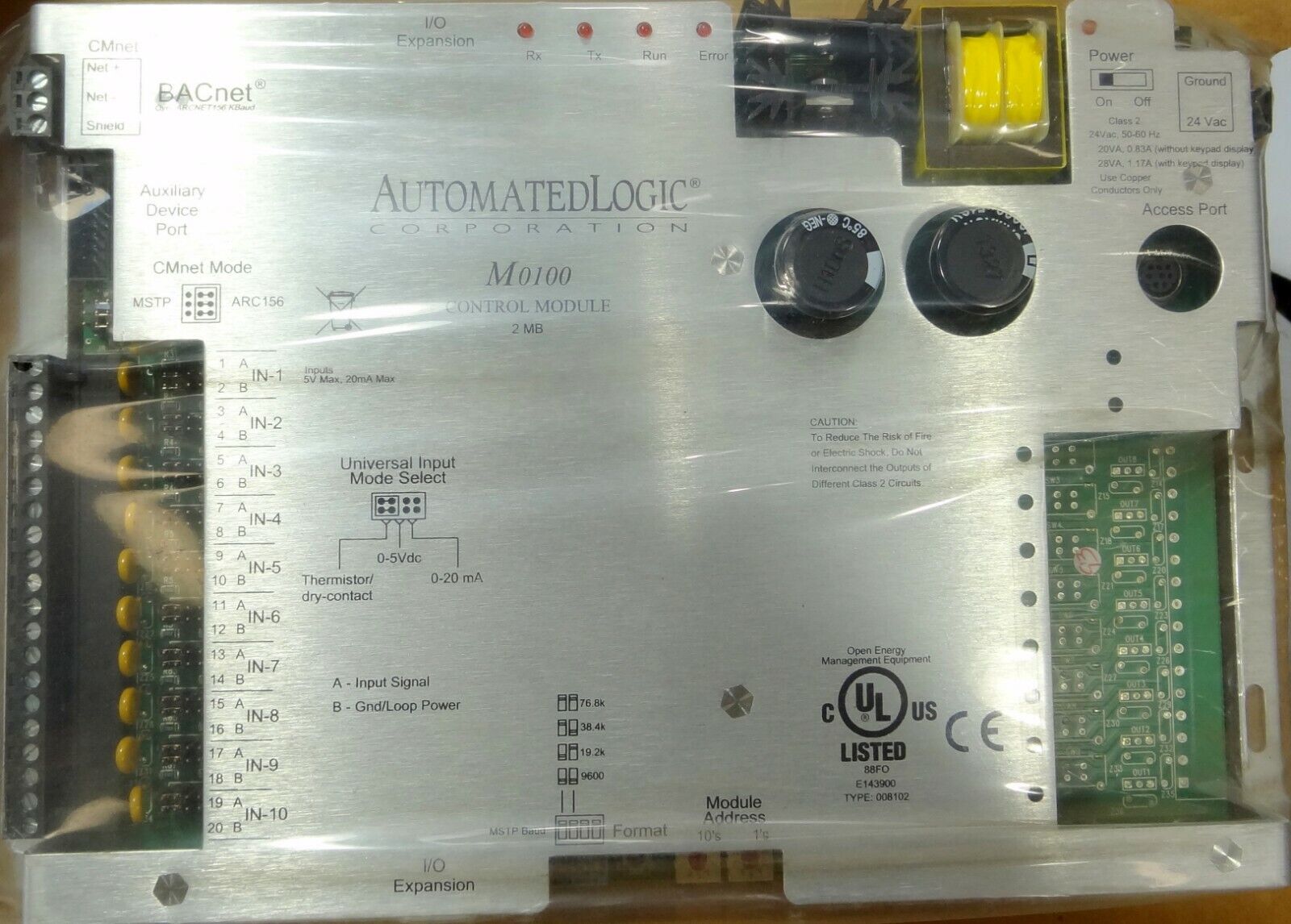 Automated Logic Corporation M0100 Control Module 2MB