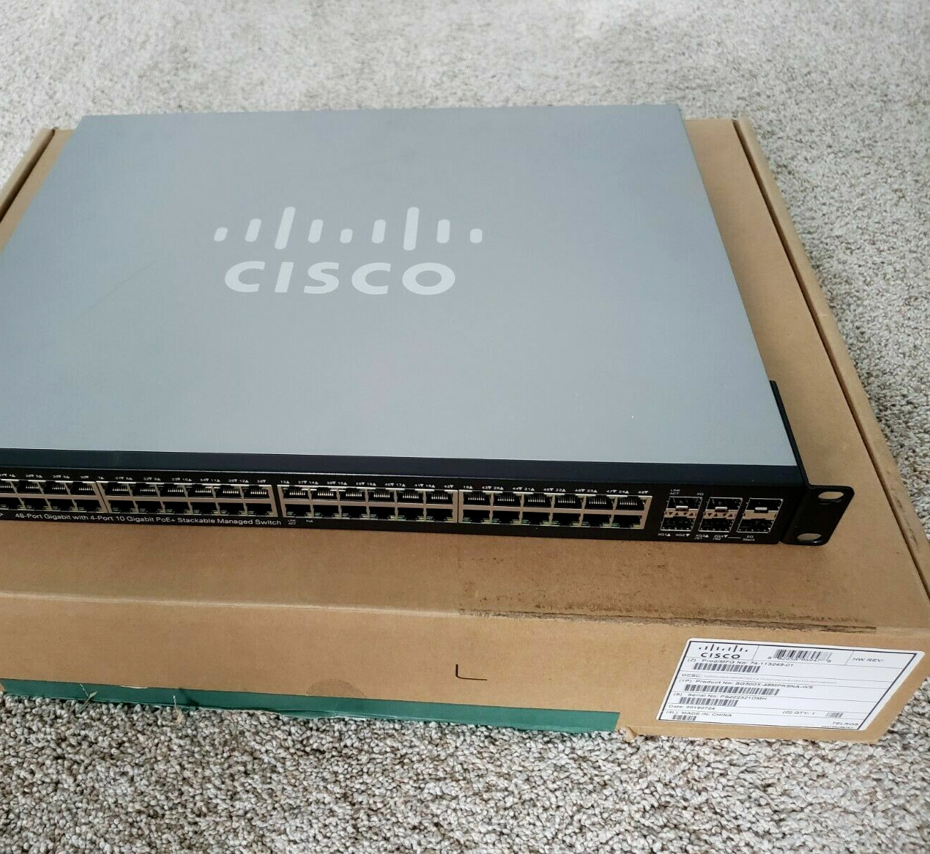 Cisco SG500X-48P-K9  48-Port PoE+ SFP Stackable Managed SG500X Switch