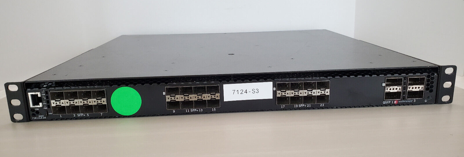 Enterasys 7124 71K11L4-24 24xSFP+ 4xQSFP 7100 Series Network Switch 2xPSU