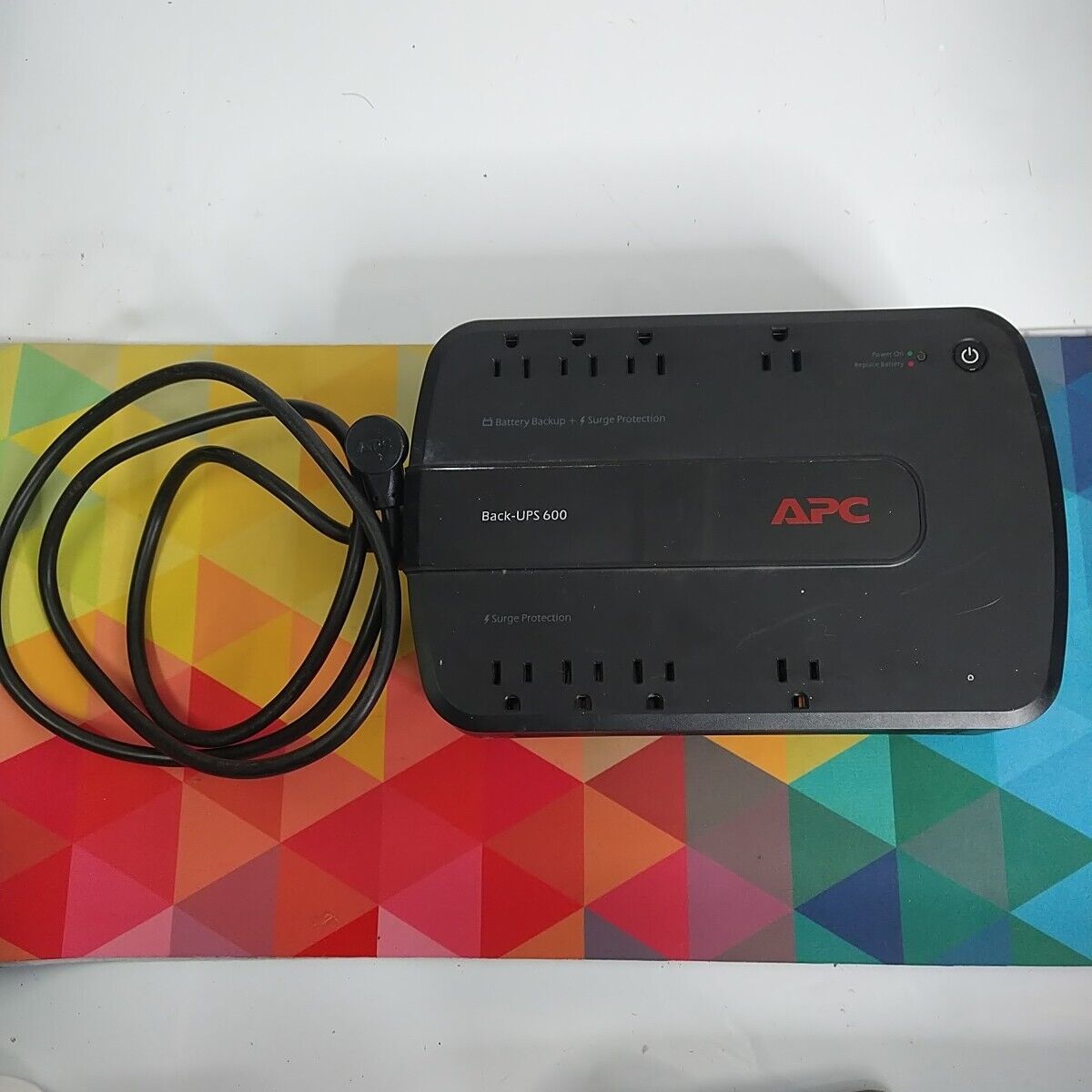 APC BN600G Back-UPS 600 Surge Protection Battery Backup With Used Battery