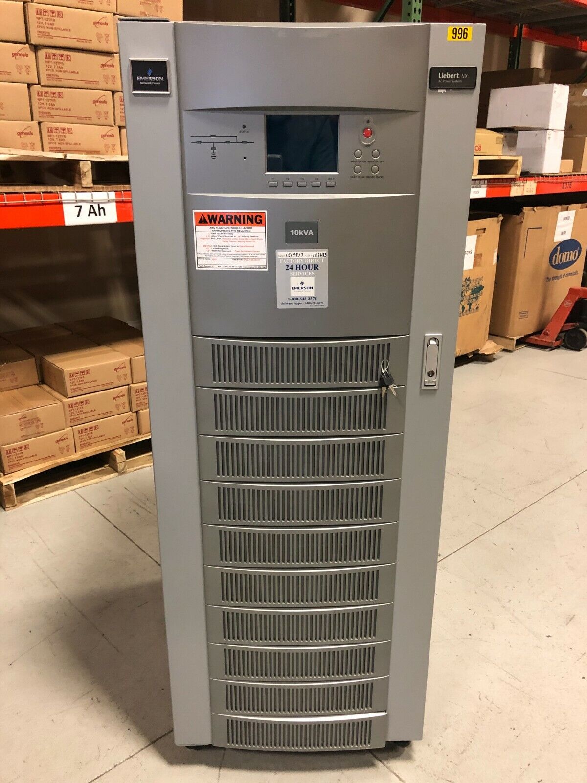 Liebert NX 10kVA / 8kW 208V 3-Phase UPS System / Tested (Includes NEW Batteries)