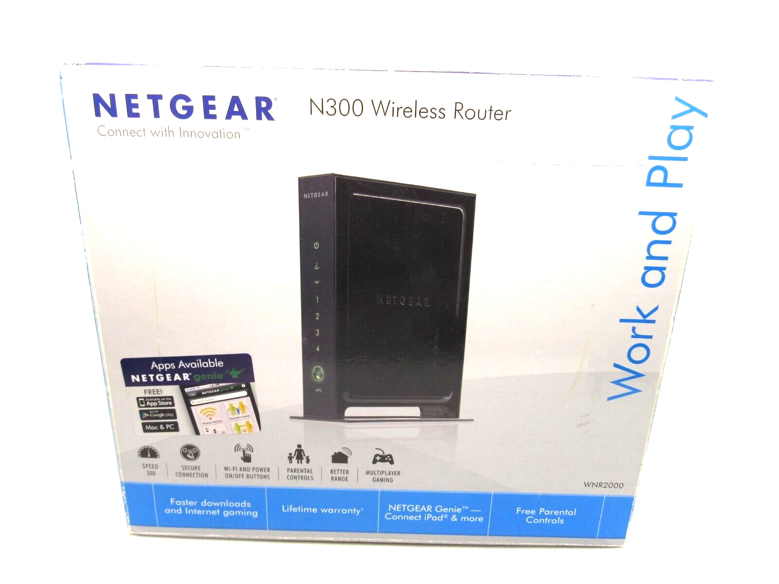 Netgear N300 300 Mbps 4-Port 10/100 Wireless N Router (WNR2000)
