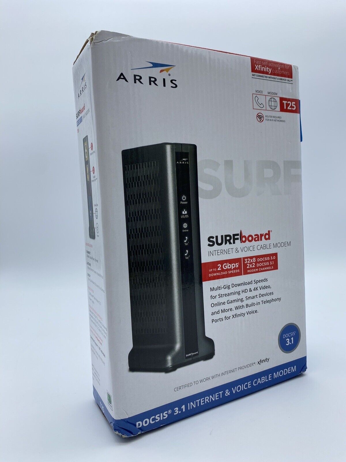 ARRIS Surfboard Docsis T25 Cable Modem Internet & Voice 0R12450#3