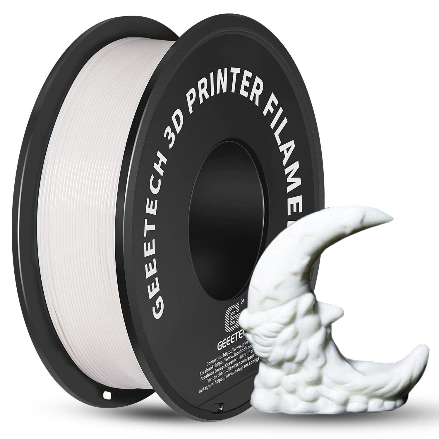 Geeetech 1.75mm PLA 3D Printer Filament 1KG/roll White High Quality 1-24KG lot
