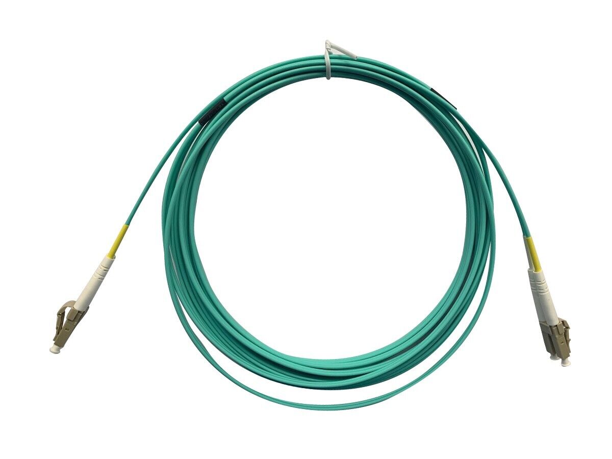 Monoprice OM4 Fiber Optic Cable - 20 Meters, Aqua, LC/LC, UL, 50/125, Multi Mode