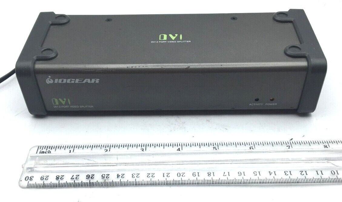 Iogear DVI 2 Port Video Splitter With Power Supply GVS162W6/164W6 Working