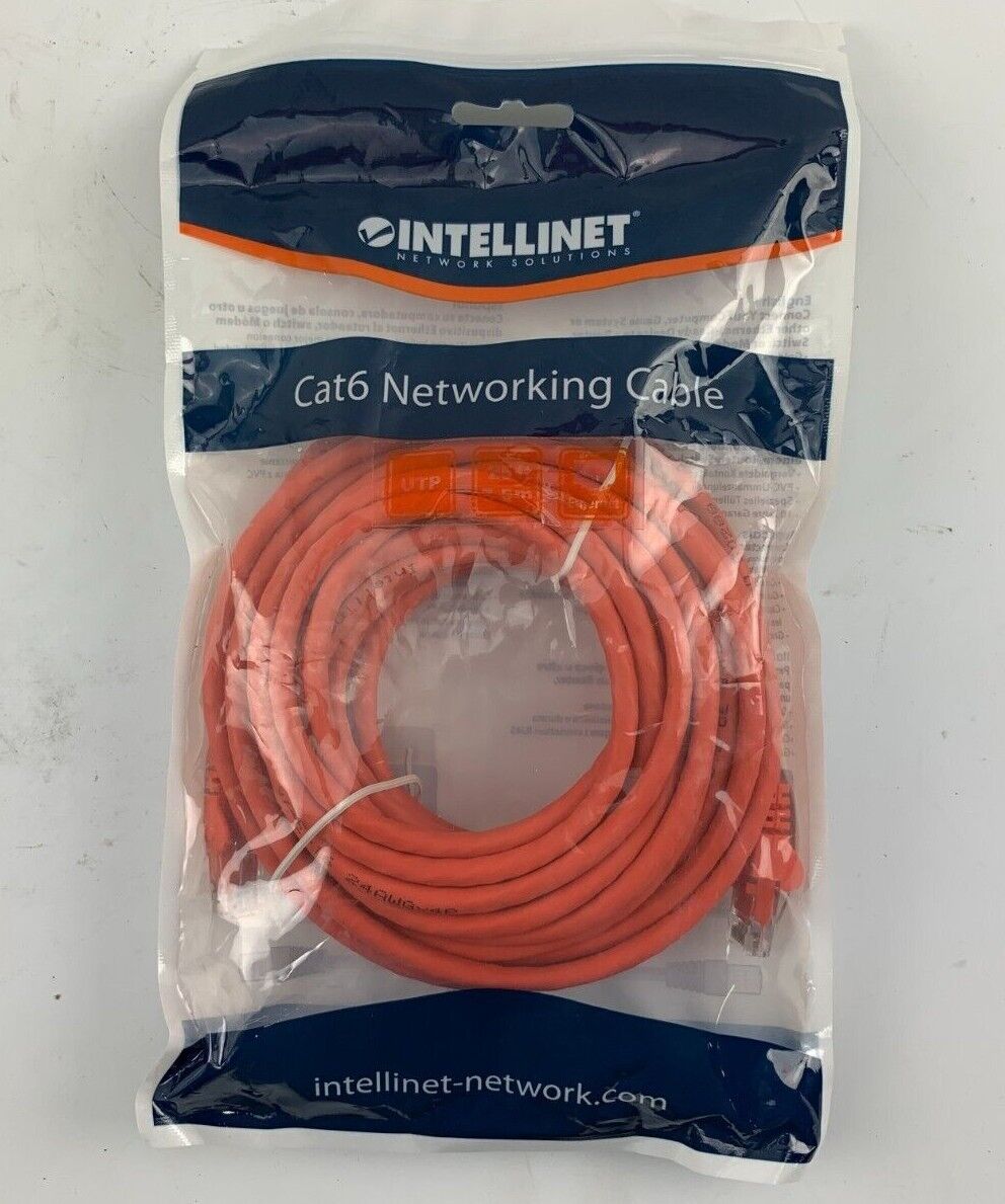 Intellinet Cat6 Networking Cable 25ft - Network Ethernet Patch Cable- UTP