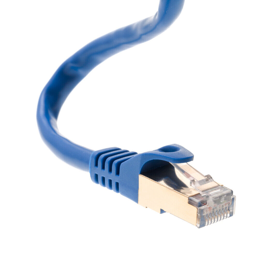 Cat7 Cable Ethernet Network High Speed Patch Cord Blue 6FT- 25FT Multi Pack LOT
