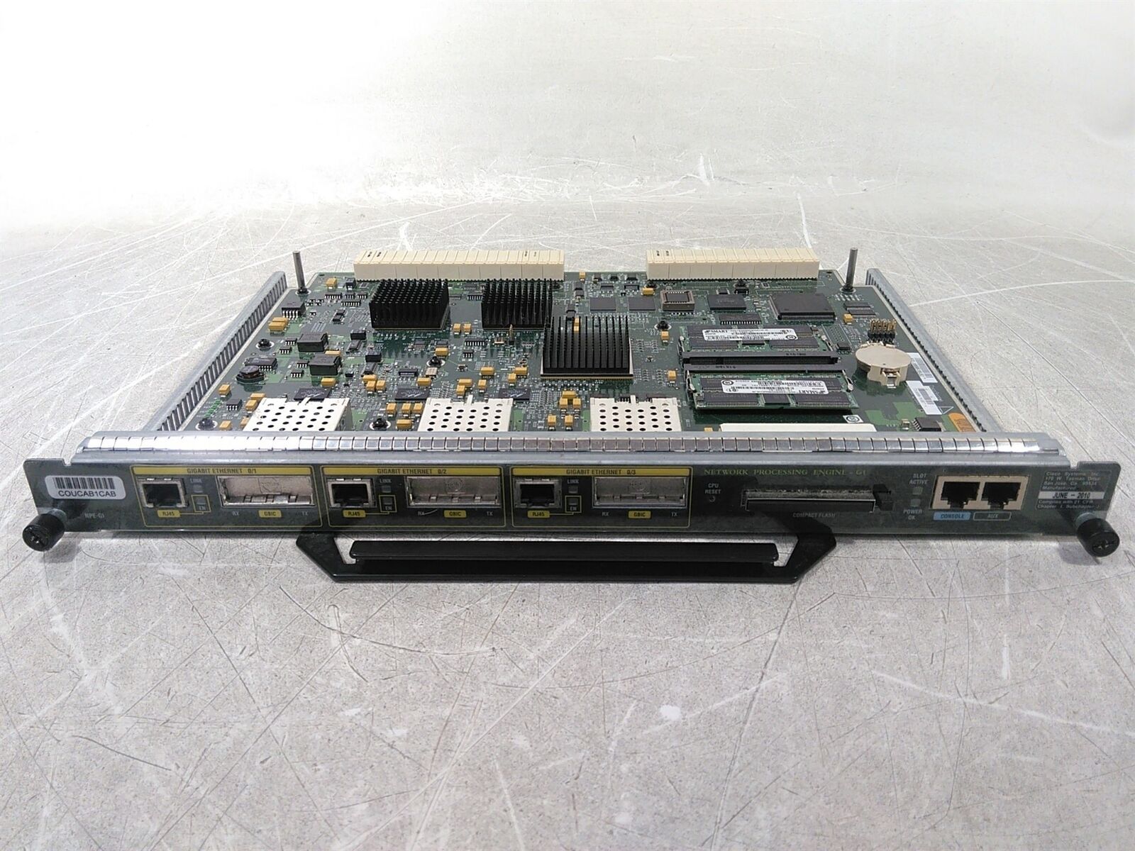 Cisco NPE-G1 RJ-45 GBIC Gigabit Ethernet Network Processing Engine Module 