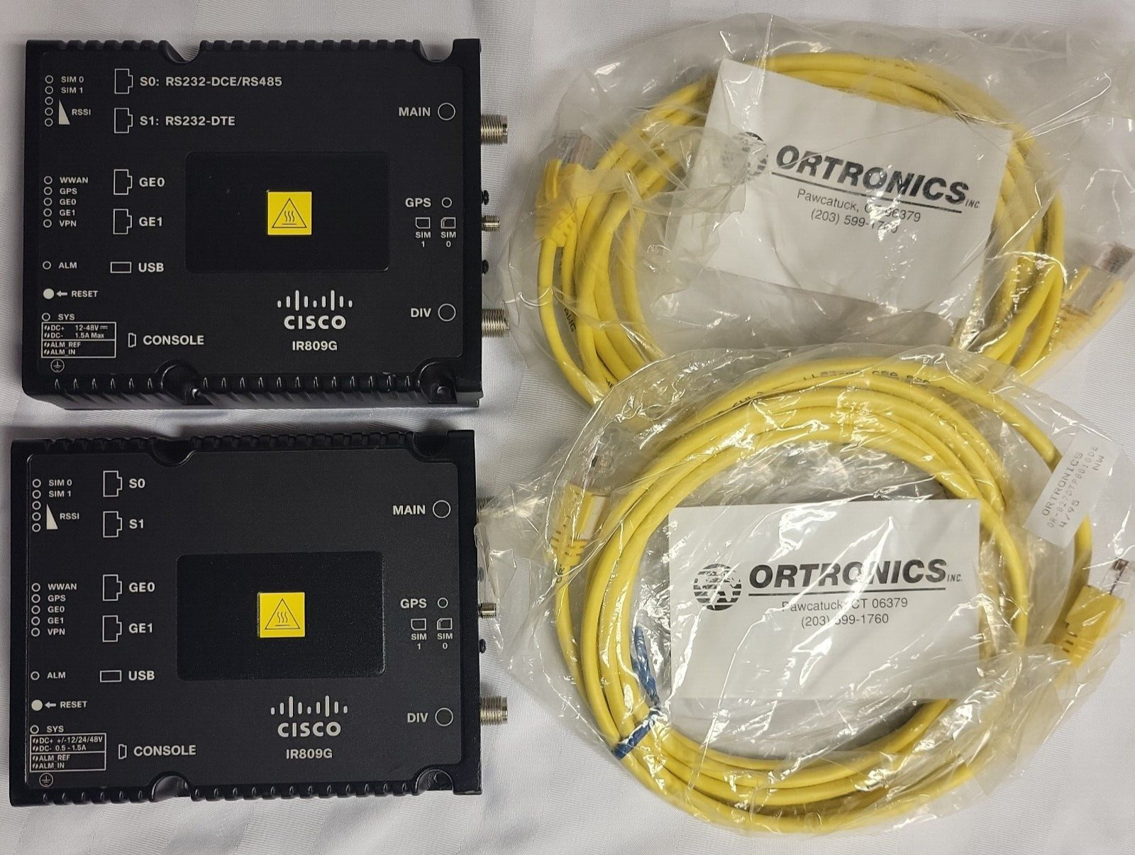 Lot 2x CISCO IR809G-LTE-NA-K9 V04 INTEGRATED SERVICES ROUTER 4G LTE 3G 2G AT&T