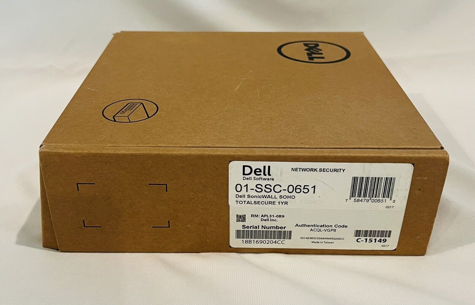 Dell SonicWALL SOHO 01-SSC-0651 Computer Network Security Firewall NEW