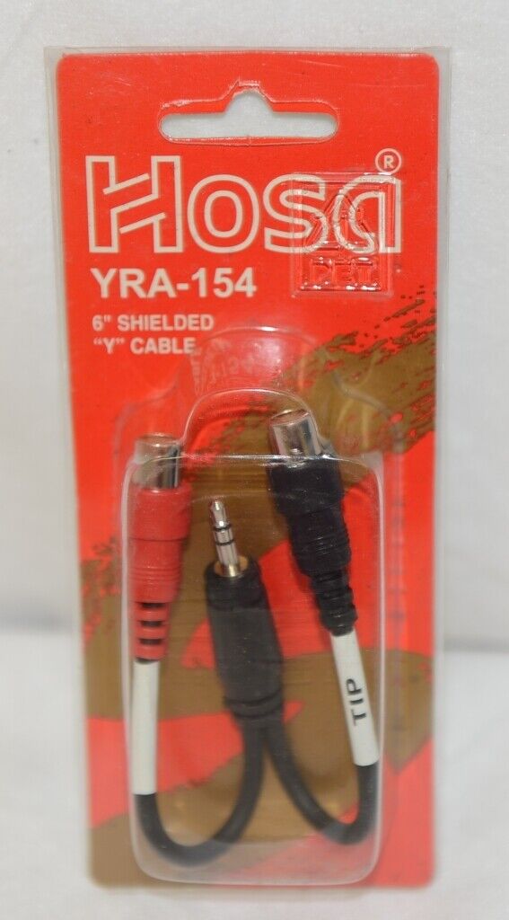 Hosa Technology YRA154 6 Inch Shielded Y Cable Stereo Plug To Two RCA Jacks
