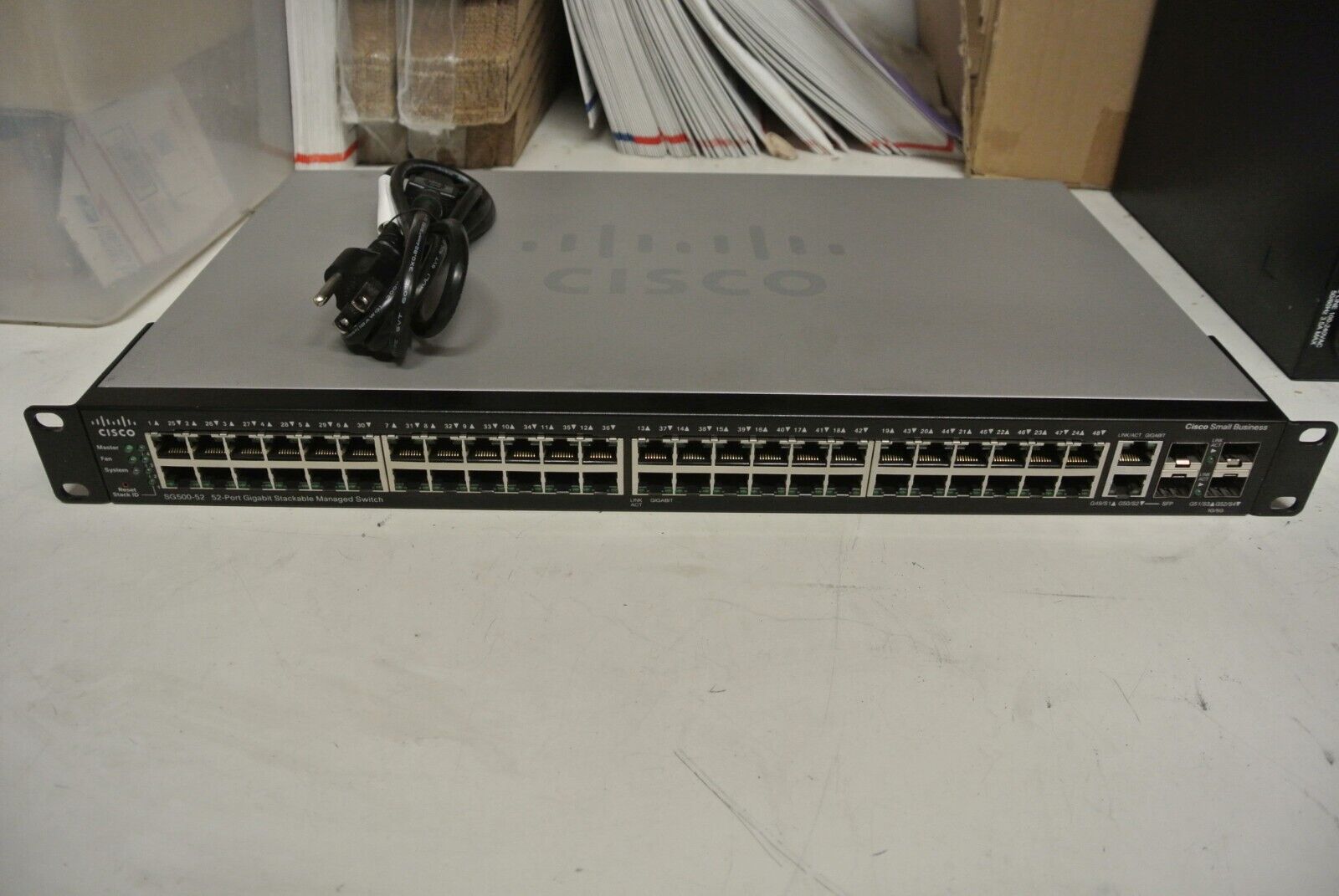 Cisco SG500-52-K9 52 Port Gigabit Ethernet 2xGE/5GE SFP L3 STACKABLE SWITCH