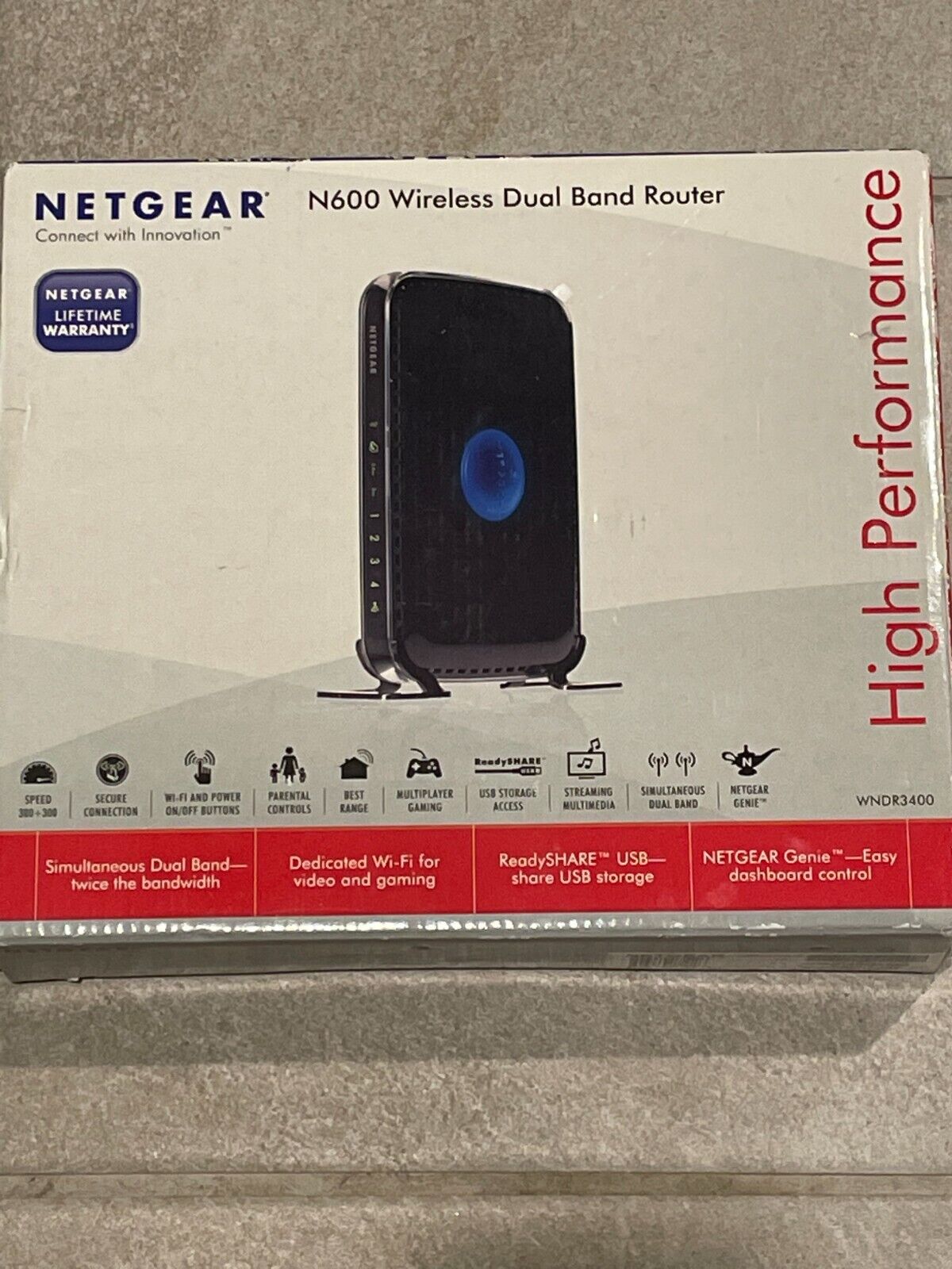 Netgear N600 Wireless Dual Band Gigabit Router WNDR3700 V3 Tech Internet Network