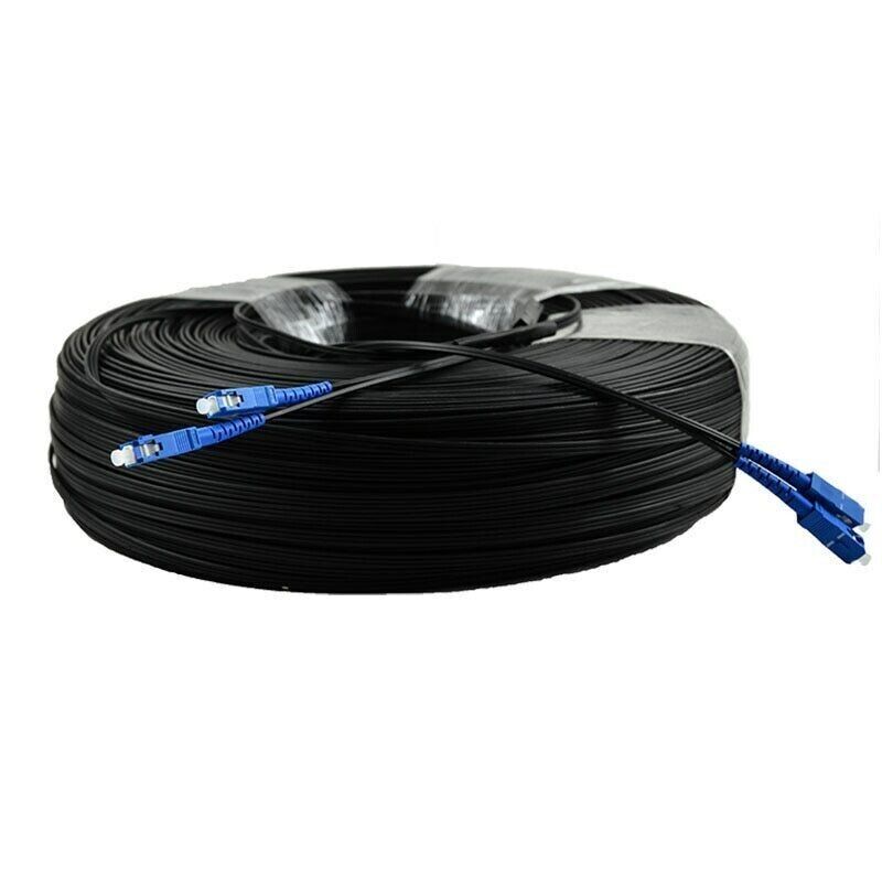 100M Outdoor SC SM Duplex FTTH Drop Patch Cord SC G657 Fiber Optic Cable-987