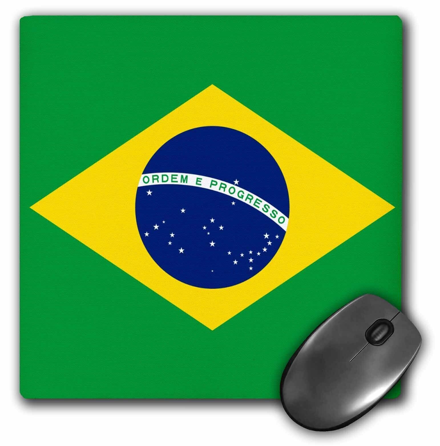 3dRose Flag of Brazil - Bandeira do Brasil - Brazilian green yellow rhombus with