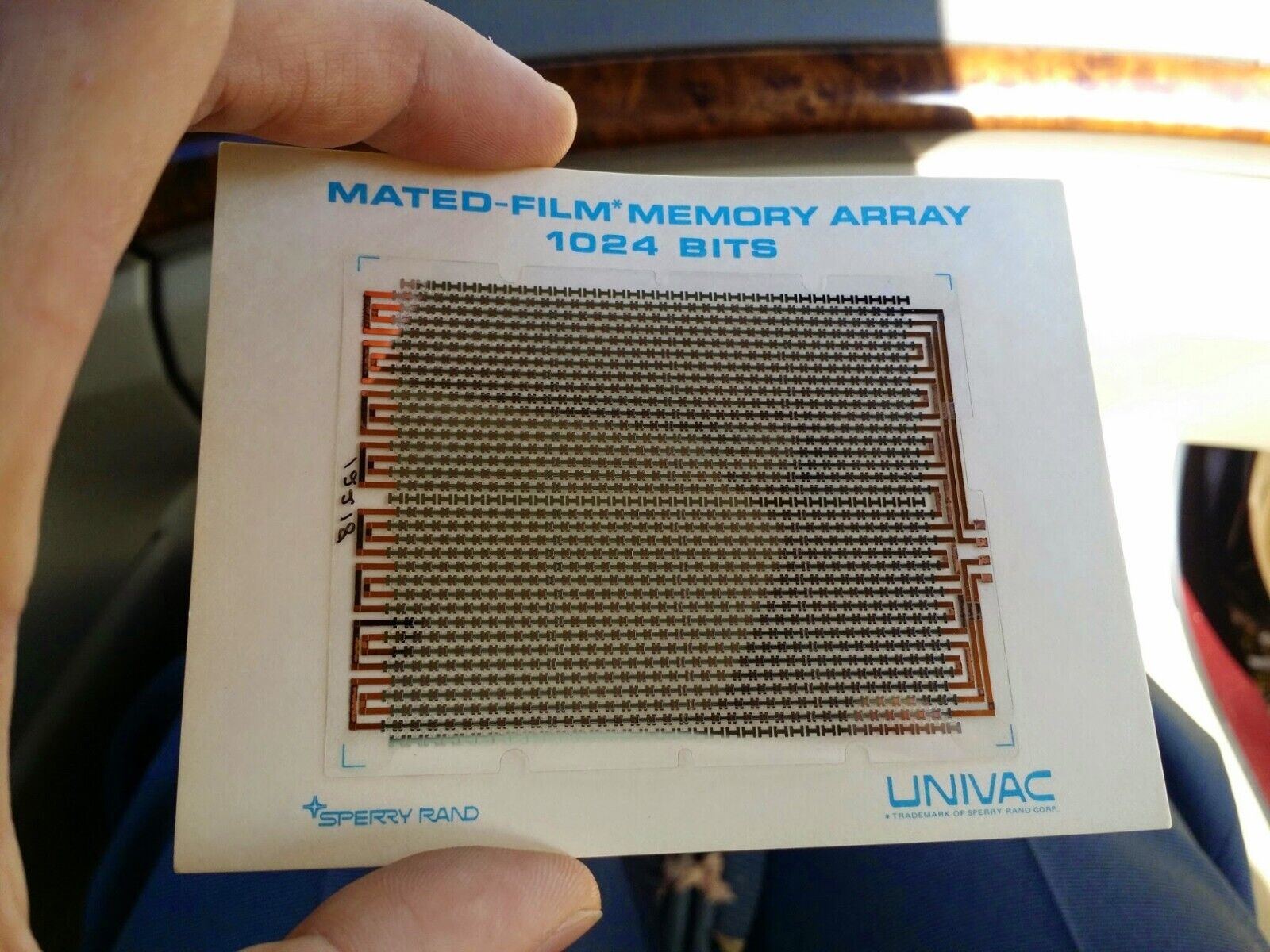 Mated-Film Memory Array 1024 bits Univac Sperry Rand Prototype 1958