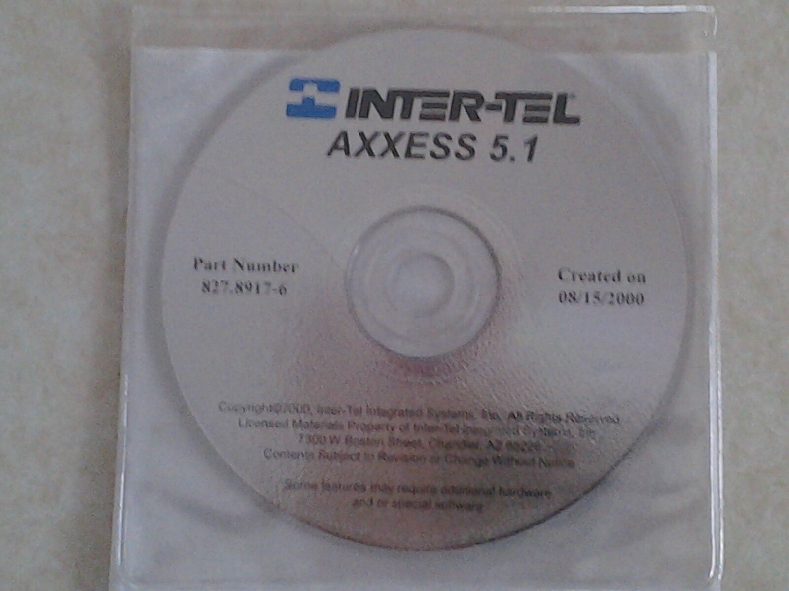 Inter-Tel Axxess 5.1 Manual & Programming CD