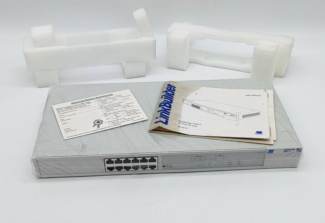 Brand New NOS 3Com LinkBuilder FMS II 12-Port Ethernet Hub Managed  3C16670
