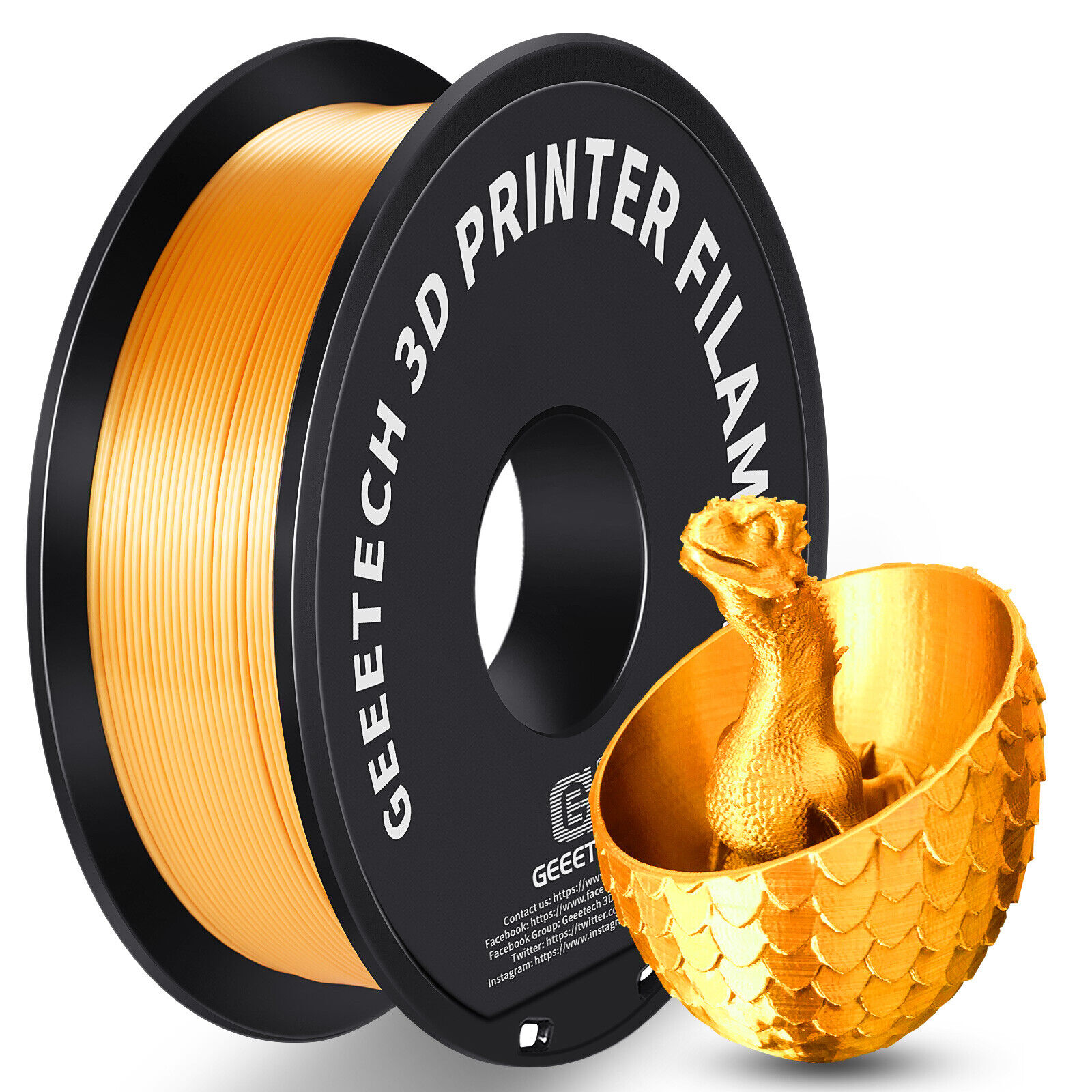 Geeetech Silk PLA 3D Printer Filament 1.75mm 1KG Multicolor For FDM 3D Printer