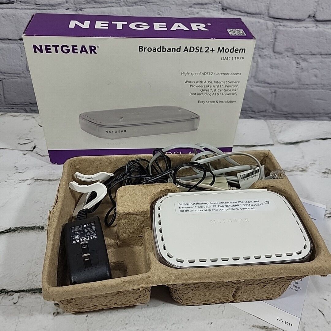 Netgear Broadband ADSL2 + Modem DSL Model: DM111PSP