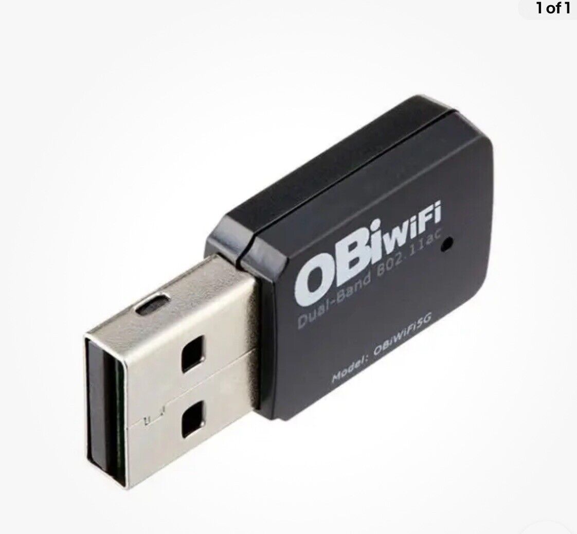 POLYCOM OBi Accessories OBiWiFi5G Wireless-AC USB Adapter, 1517-49585-001 Opened