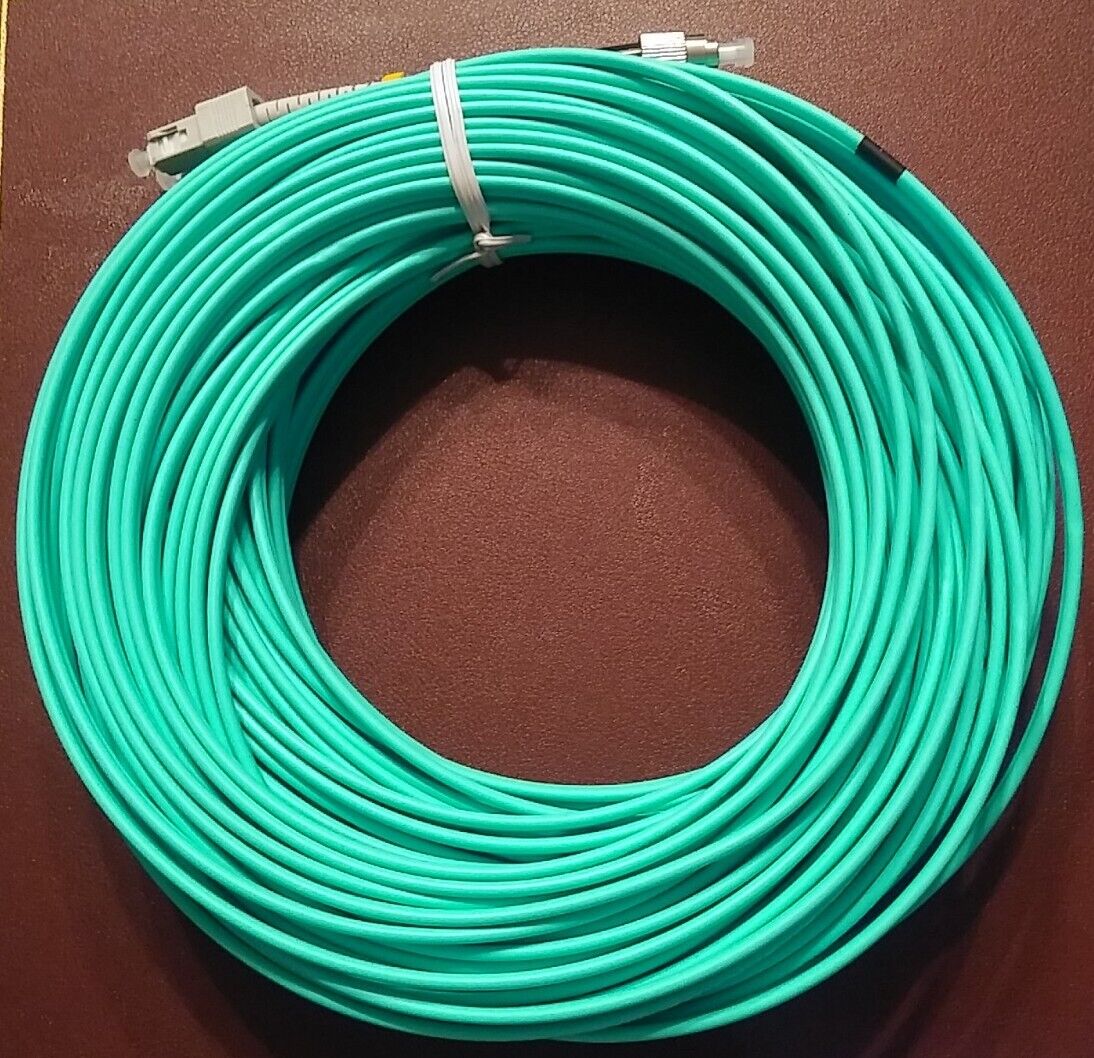 30M/98FT LC/UPC to FC/UPC MM OM3 DX LSZH 3.0mm Indoor Fiber Optic Patch Cord