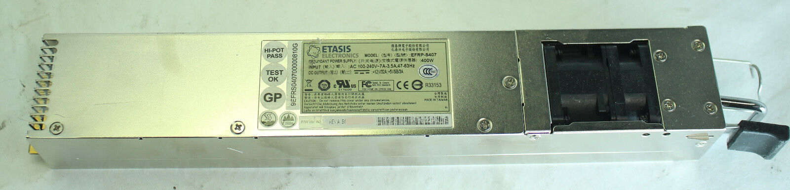 Etasis (for Fortigate) EFRP-S407 400W Redundant Power Supply