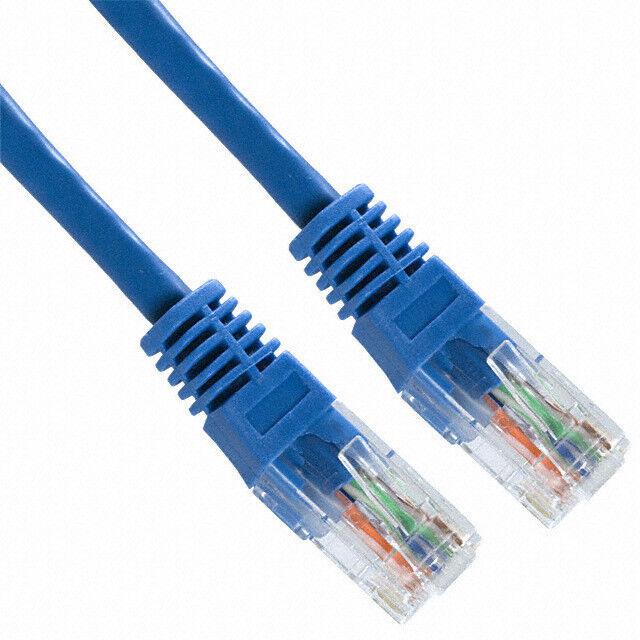 10 - 1' FT CAT5e PATCH CORD ETHERNET NETWORK CABLE BLUE Tuff Jacks Quality
