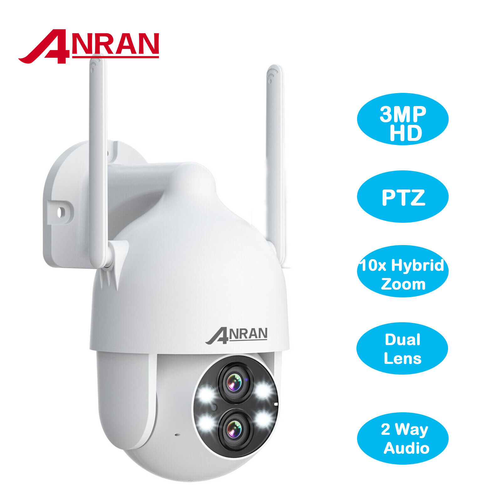 ANRAN Home Security Camera Wireless WiFi Camera Surveillance 3MP HD Night Vision