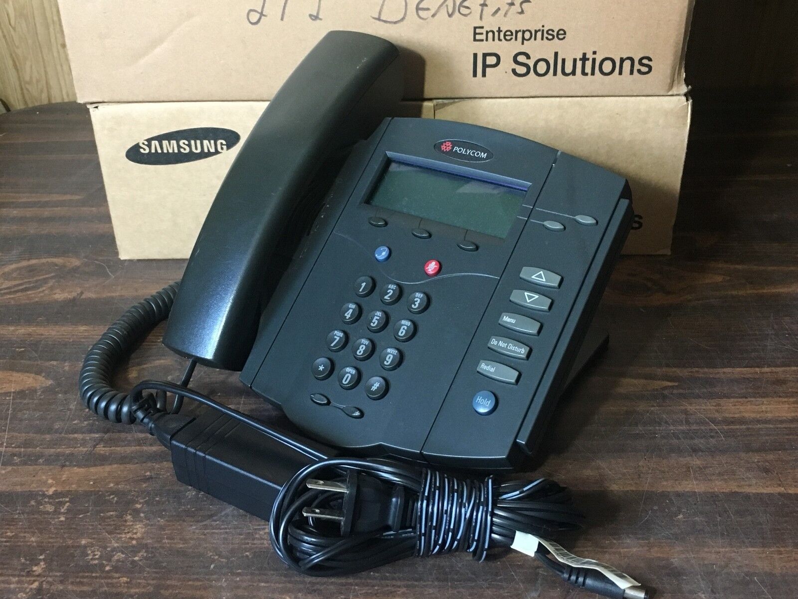 Lot of 12 Polycom SoundPoint IP 301 SIP VoIP AC Business Telephone Phone Sets