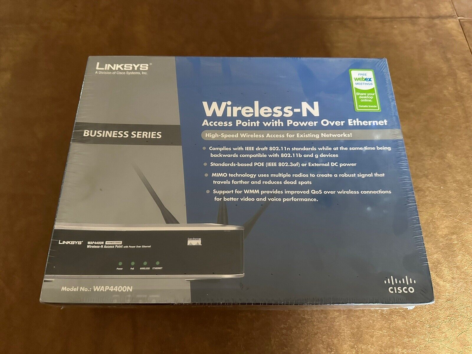 Cisco Linksys WRVS4400N - Wireless N Gigabit Security VPN Router Sealed New