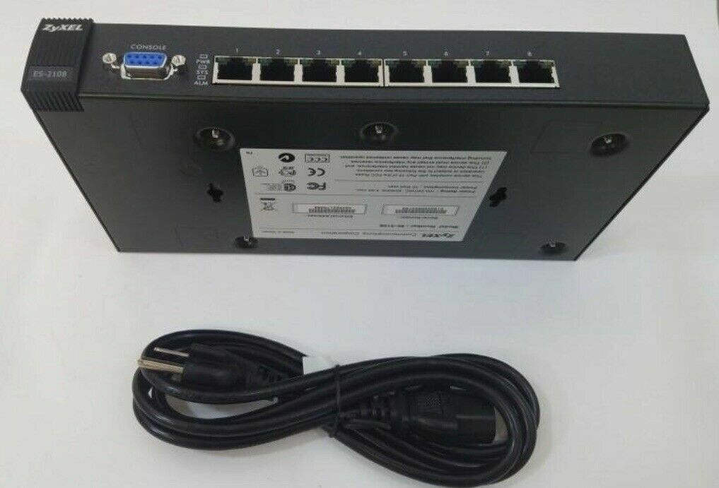Zyxel ~ ES-2108 Series ~ 8-port Managed Layer 2 ~ Edge Fast ~ Ethernet Switch 