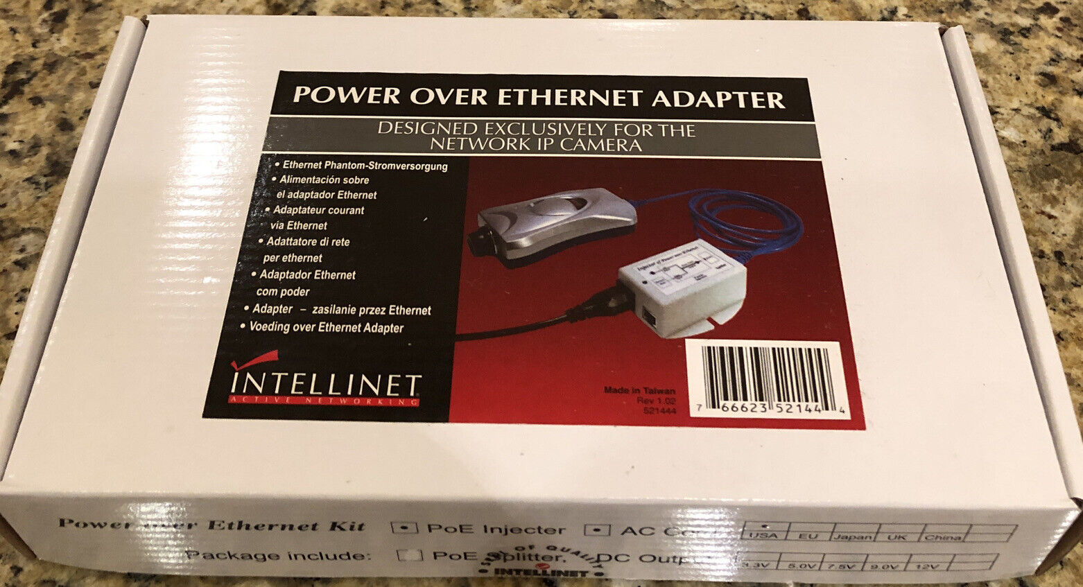 INTELLINET 521444 POWER OVER ETHERNET Adapter Kit. New & Sealed