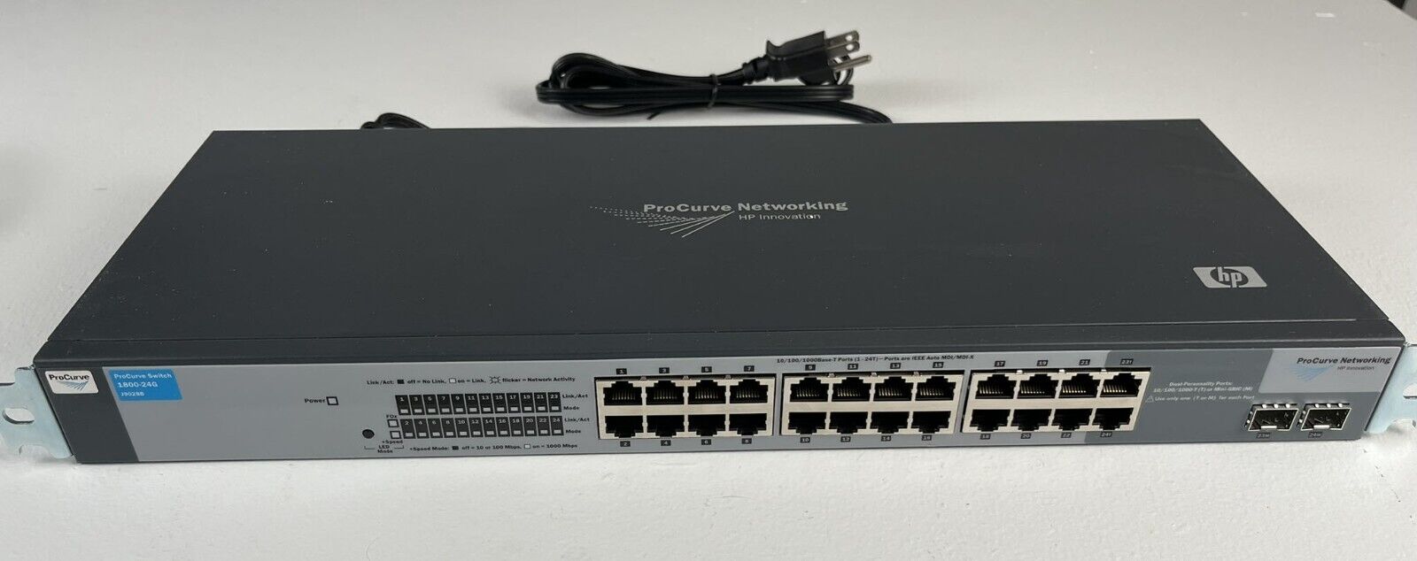 HP ProCurve 1800-24G J9028B 24-Port Managed Gigabit Network Switch w/RACK EARS