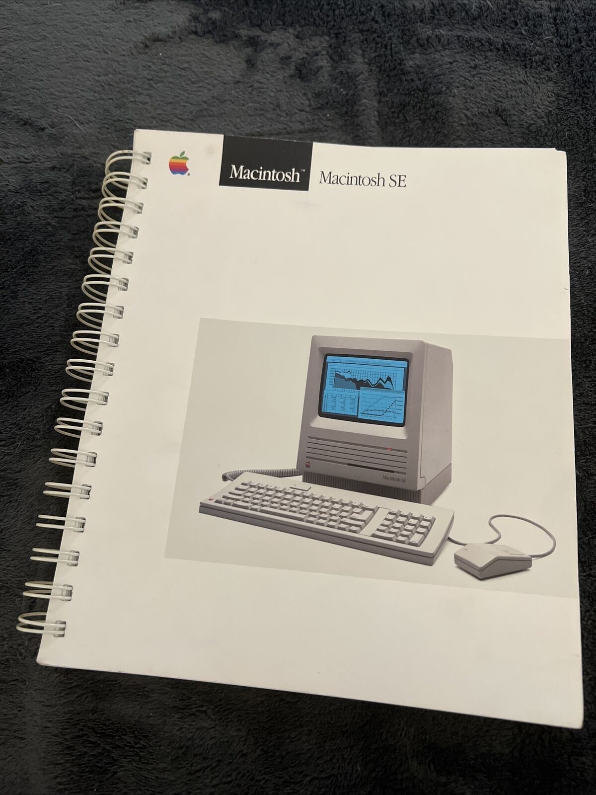 Vintage 1987 USER MANUAL-Apple MACINTOSH SE Computer-Spiral Bound Nice Copy